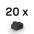 Lindy - Bloqueurs de port RJ-45 (sans clé) - Pack de 20, Noir