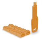 Lindy - Verrous de ports RJ45 (10 pièces) avec clé, Orange