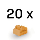 Lindy - Bloqueurs de port RJ-45 (sans clé) - Pack de 20, Orange