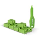 Lindy - Verrous de ports SFP (10 pièces) avec clé, Vert
