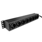 Lindy - Multiprise horizontale rack 19" 1.5U, 8 prises Schuko avec interrupteurs