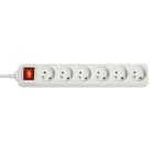 Lindy - Multiprise 6 prises FR avec interrupteur, blanc