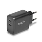 Lindy - Chargeur GaN 65W 2 x USB Type C