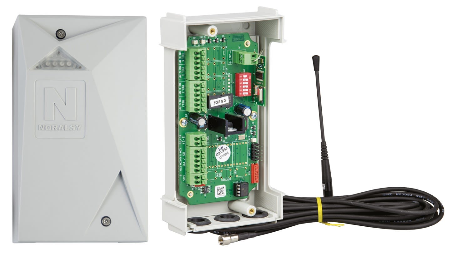Noralsy - Récepteur HF connectable 868MHz 1 relais avec antenne intégrée