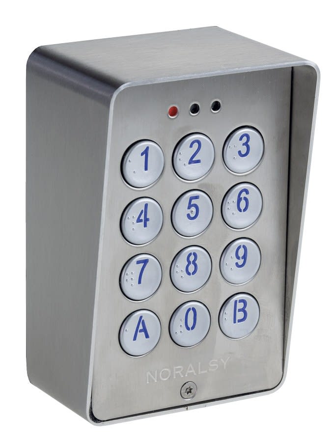 Noralsy - Clavier codé automome Automatisme inox brossé pose en saillie 3 relais