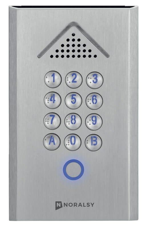 Noralsy - Clavier codé autonome Profil 2 compact argent pose en encastrement 1 relais