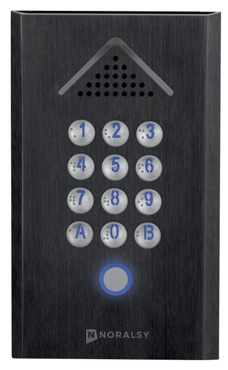 Noralsy - Clavier codé autonome Profil 2 compact noire pose en encastrement 1 relais