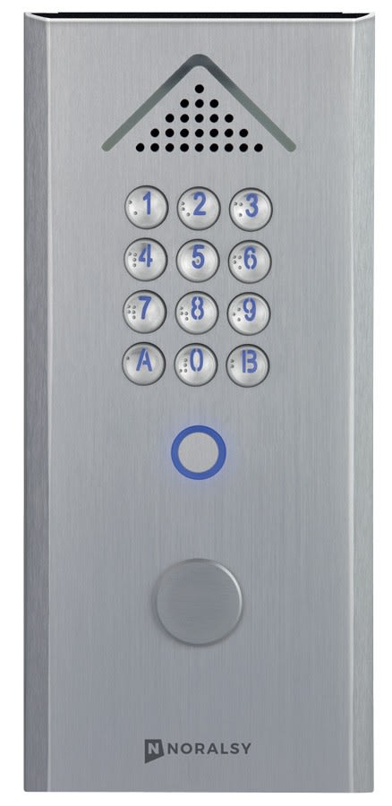 Noralsy - Clavier codé autonome Profil 2 standard argent pose en encastrement 1 relais