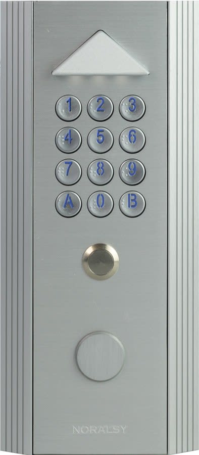 Noralsy - Clavier codé autonome Profil 1 standard argent pose encastrement 3 relais