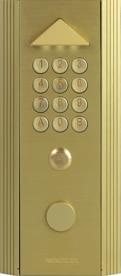 Noralsy - Clavier codé autonome Profil 1 standard dorée pose encastrement 1 relais