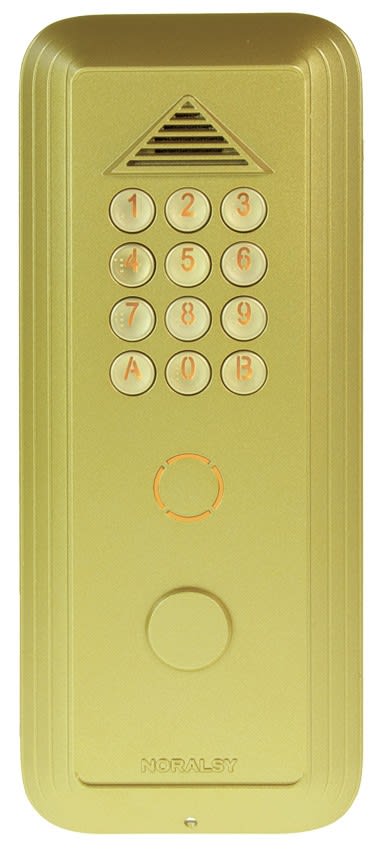 Noralsy - Clavier codé connectable Andy standard dorée pose encastrement 2 relais