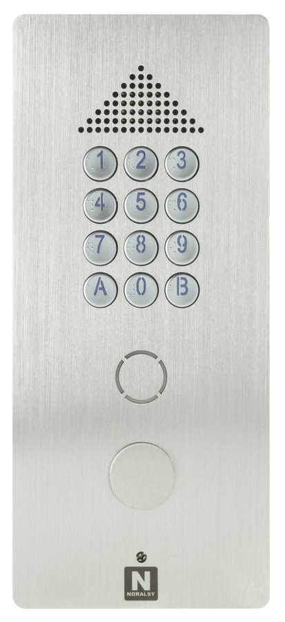 Noralsy - Clavier codé connectable Andy standard inox brossée pose encastrement 2 relais
