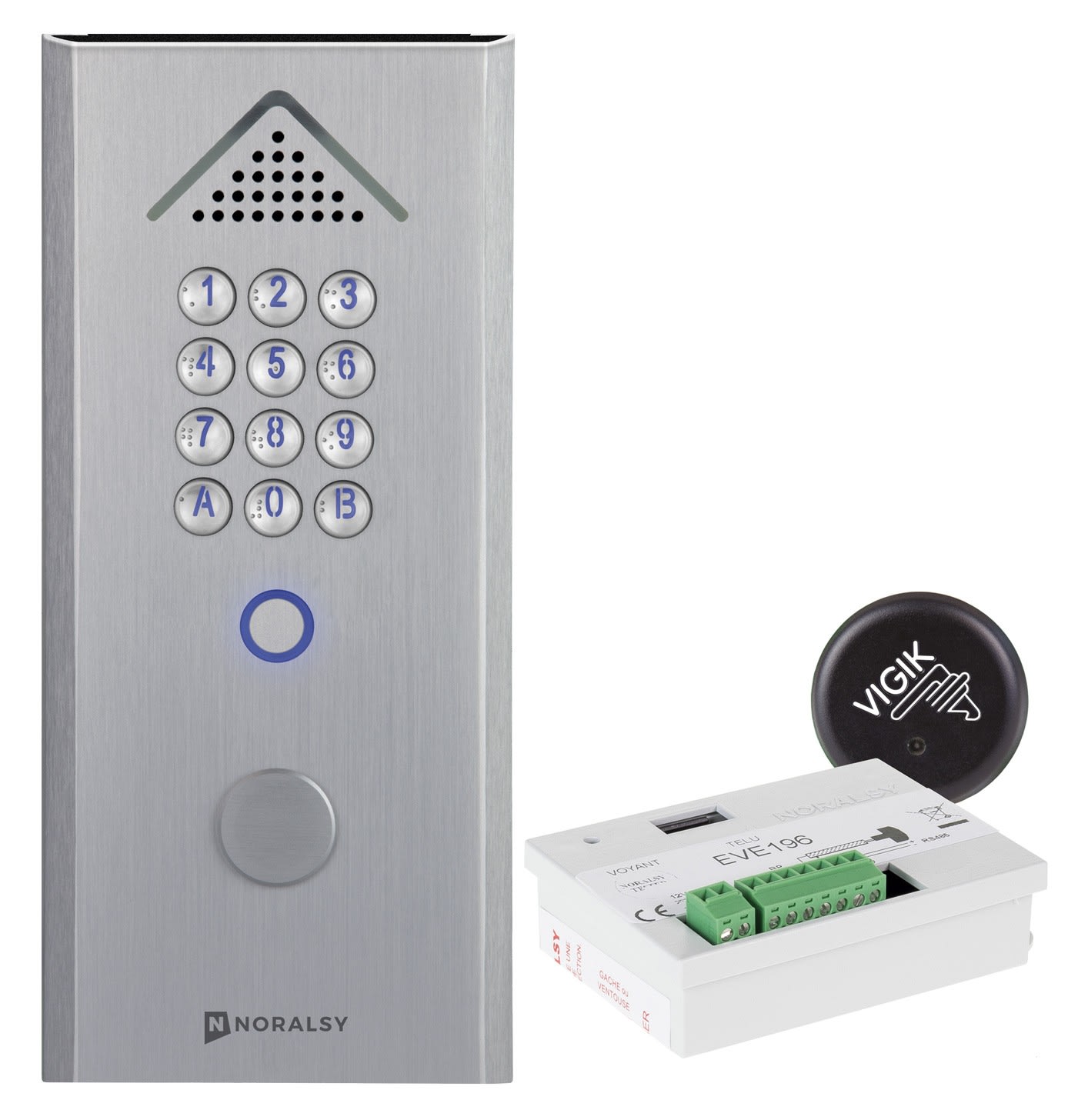 Noralsy - Kit clavier codé autonome Profil 2 standard argent