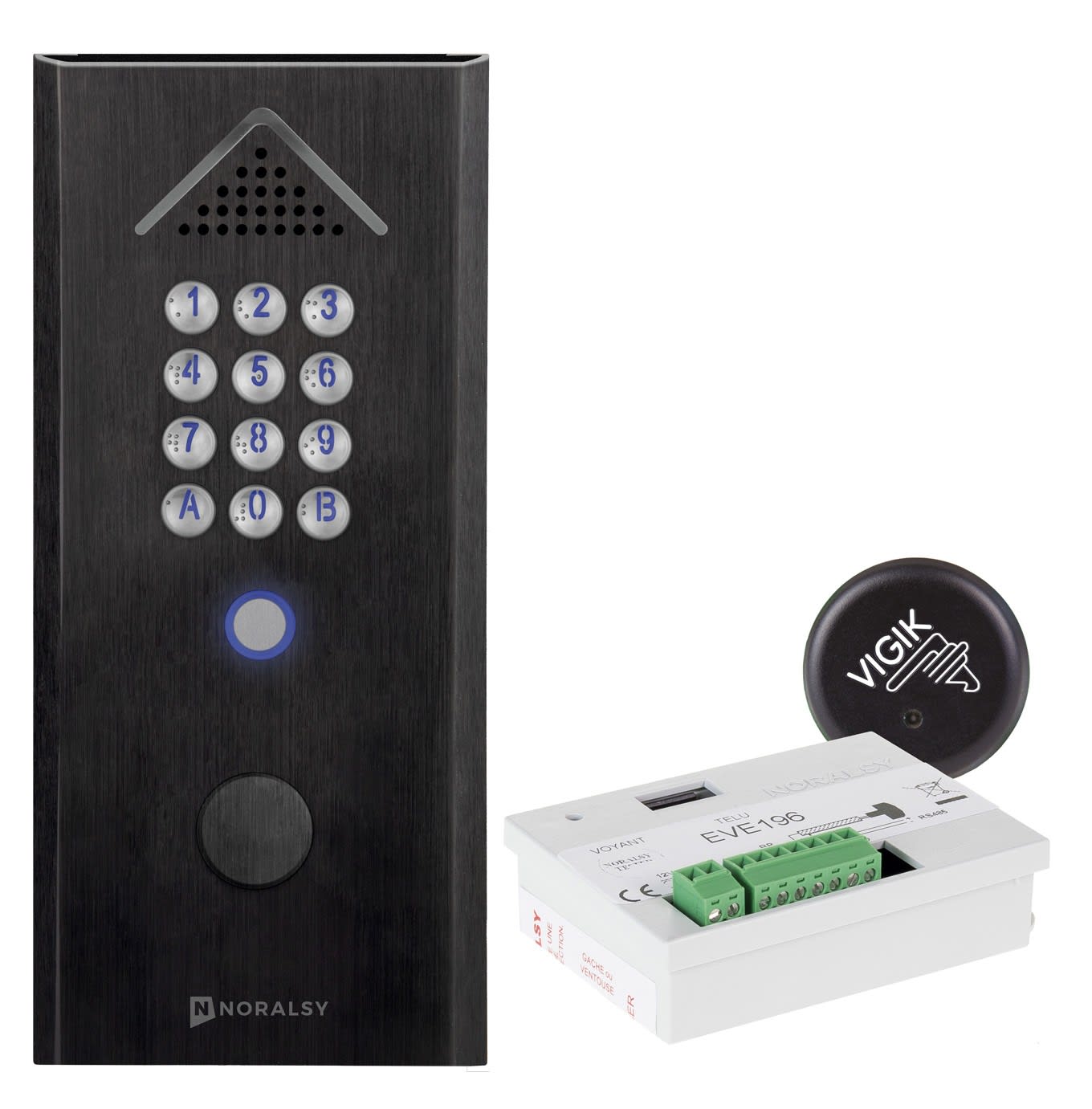 Noralsy - Kit clavier codé autonome Profil 2 standard noire