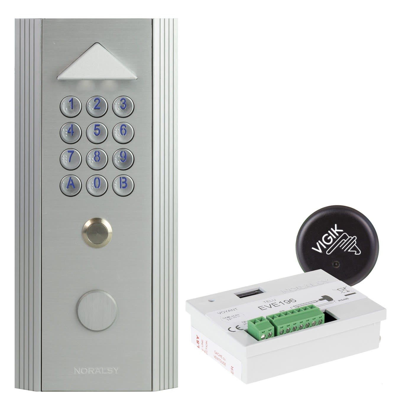 Noralsy - Kit clavier codé autonome Profil 1 standard argent