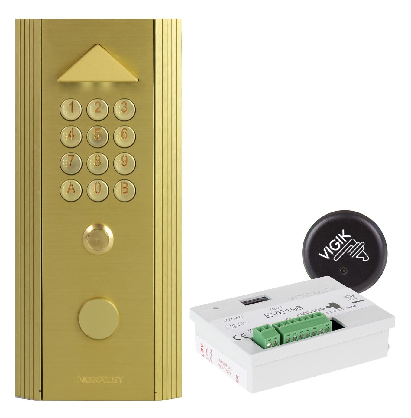 Noralsy - Kit clavier codé autonome Profil 1 standard dorée