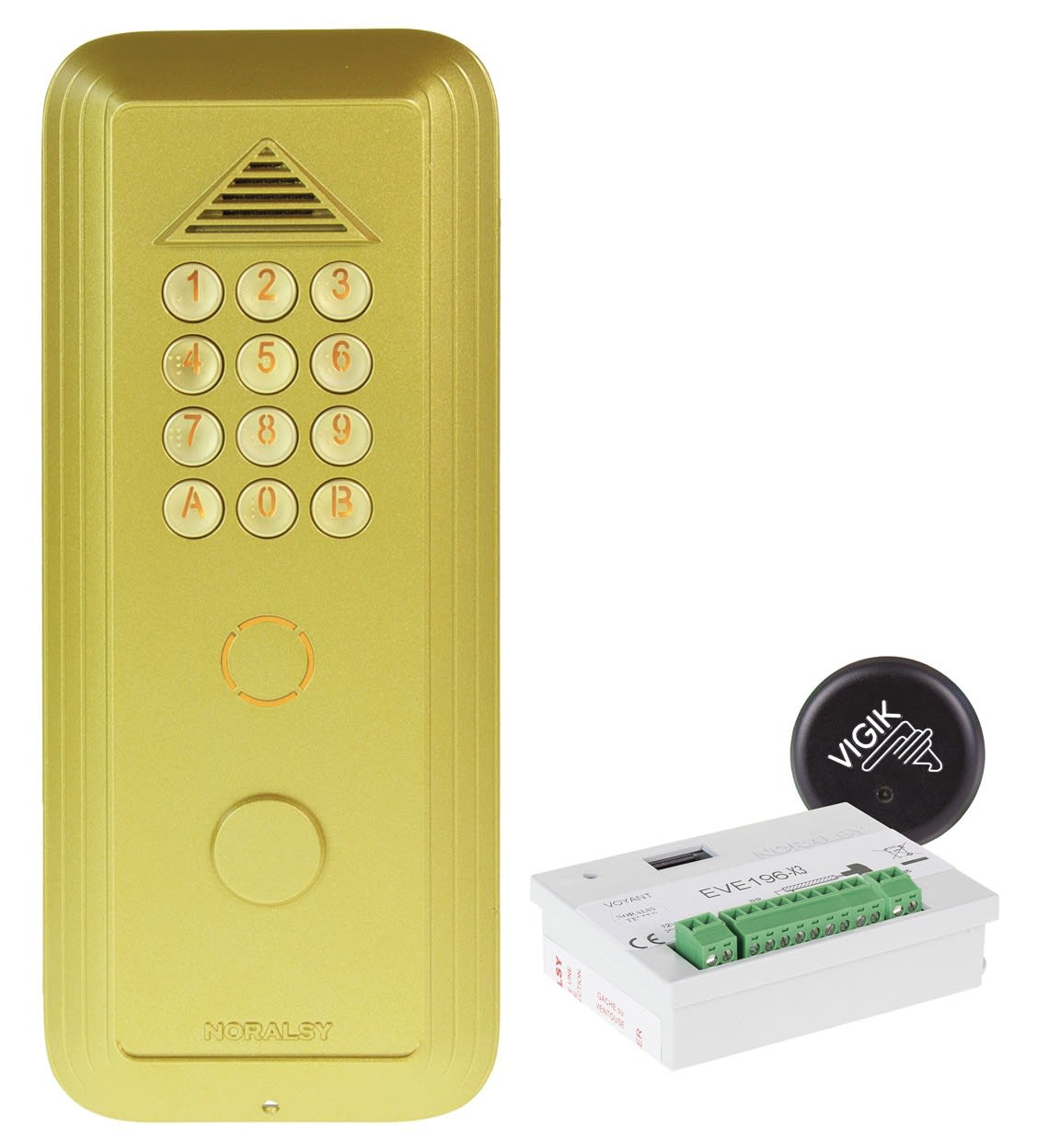 Noralsy - Kit clavier codé connectable Andy standard dorée