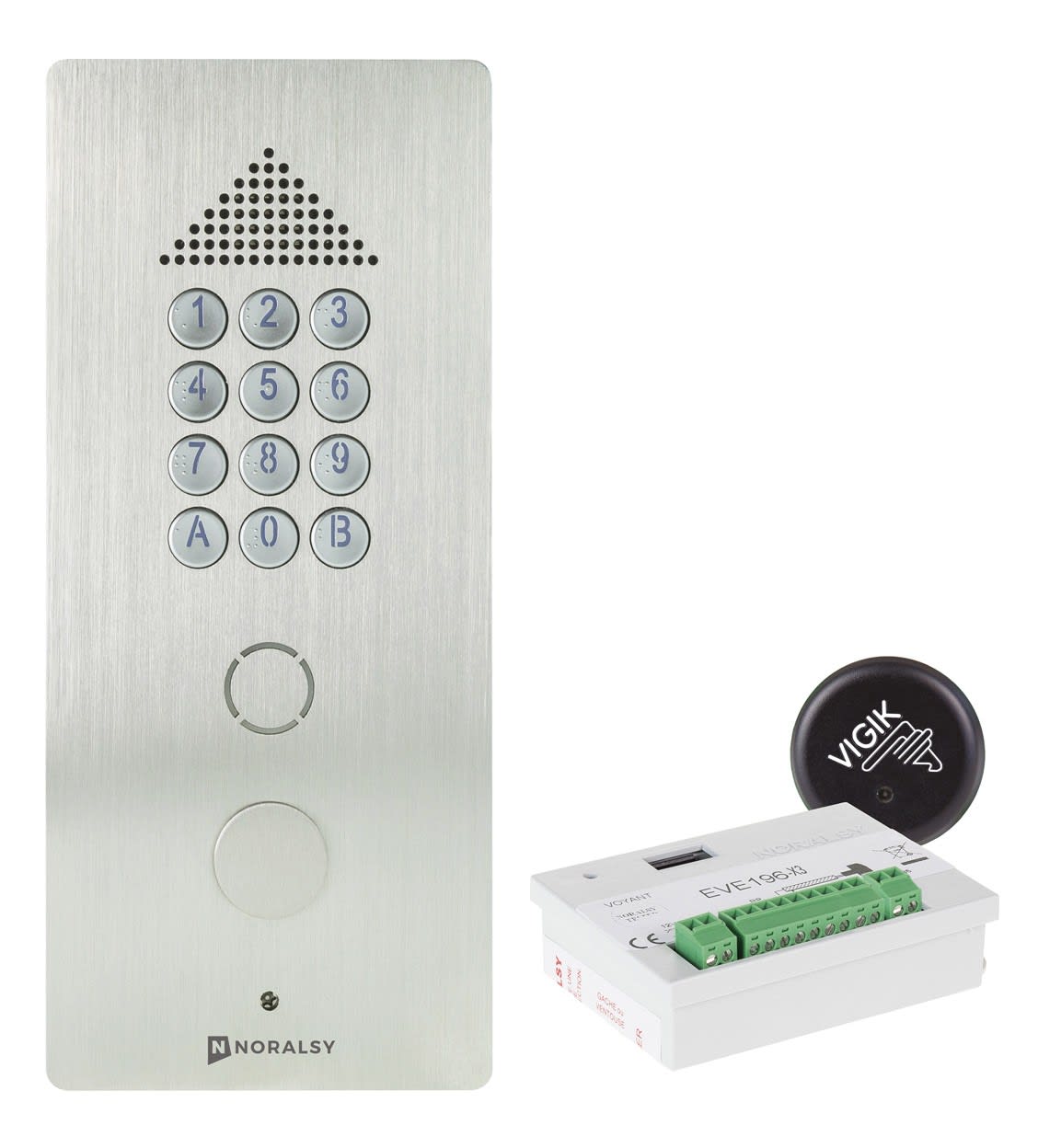 Noralsy - Kit clavier codé connectable Andy standard inox