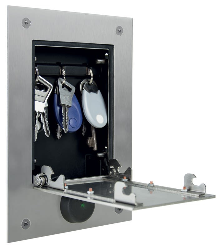 Noralsy - Coffre à clés connectable inox brossée pose encastrement