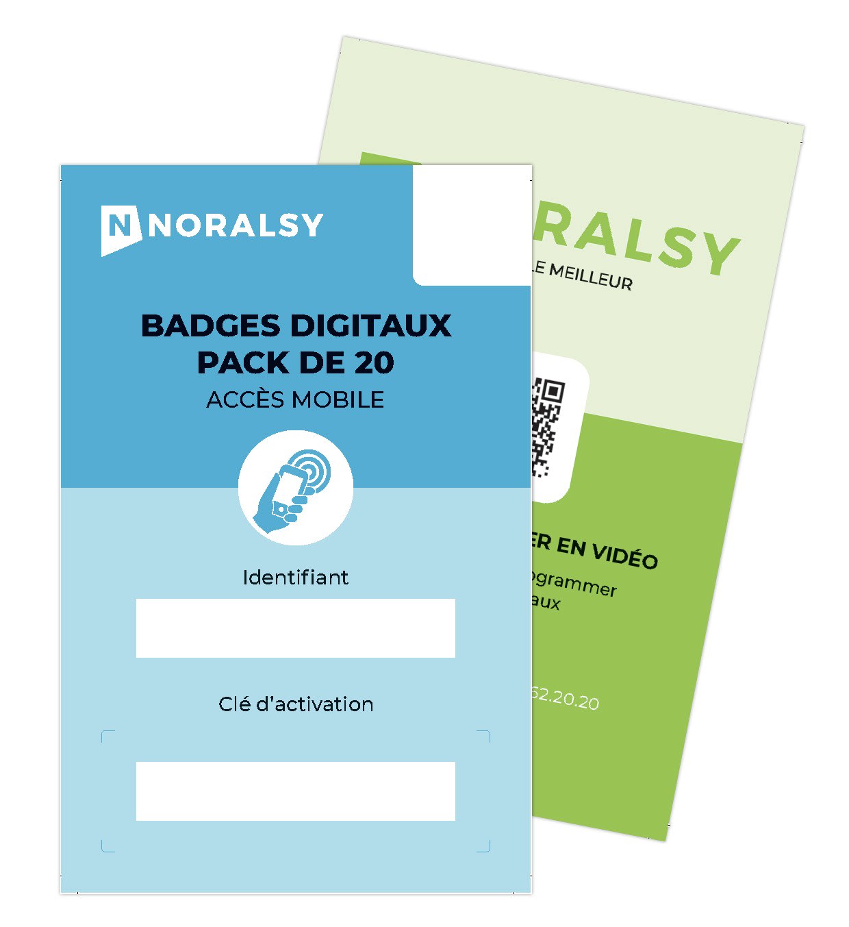 Noralsy - Pack badge digital multi accès mobile par 20