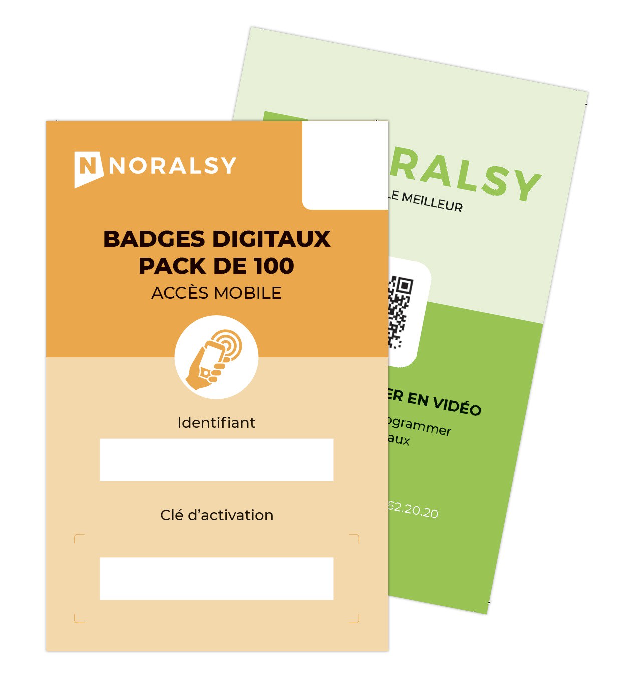 Noralsy - Pack badge digital multi accès mobile par 100