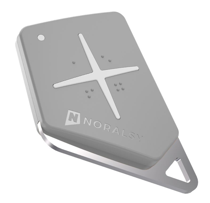 Noralsy - Emetteur 4 boutons 868MHz gris uni-techno code site Noralsy