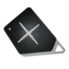 Noralsy - Emetteur 4 boutons 868MHz noir bi-techno mifare code site Noralsy logo perso.