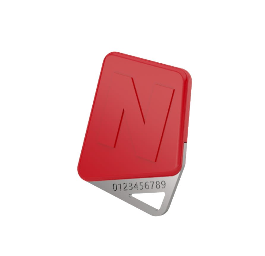 Noralsy - Badge mifare format clé rouge gestion Campikey