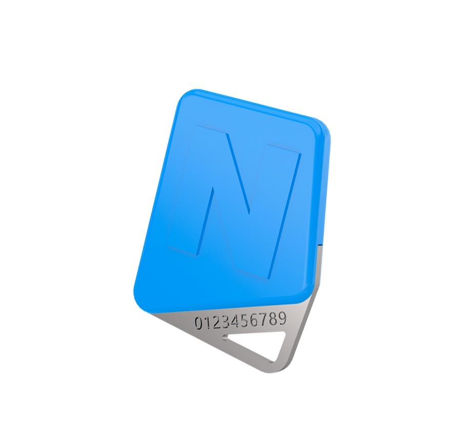 Noralsy - Badge mifare format clé bleu gestion Campikey
