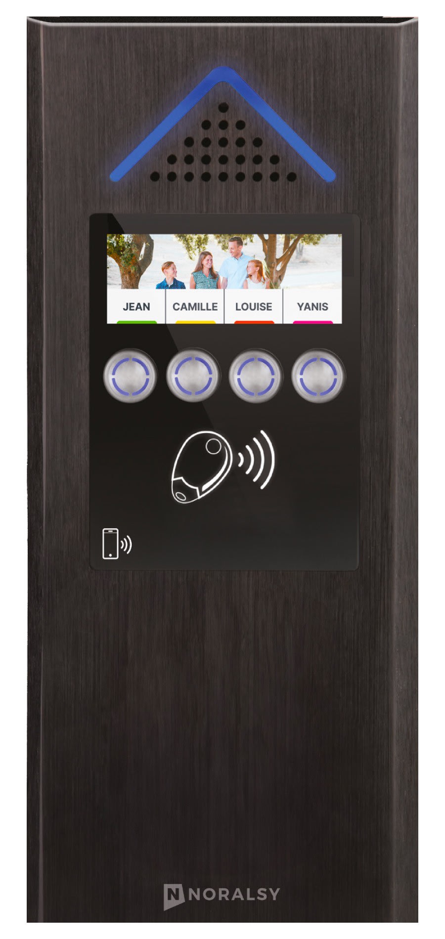 Noralsy - Interphone 4G Mini Villa alu noire pose en encastrement et prépayé 2 ans