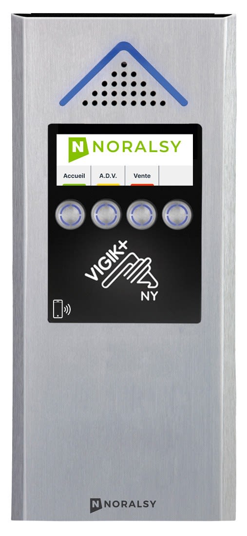 Noralsy - Interphone 4G Touch V+ alu argent encastrement