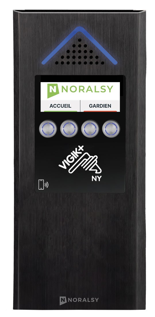 Noralsy - Interphone 4G Touch V+ alu noir encastrement