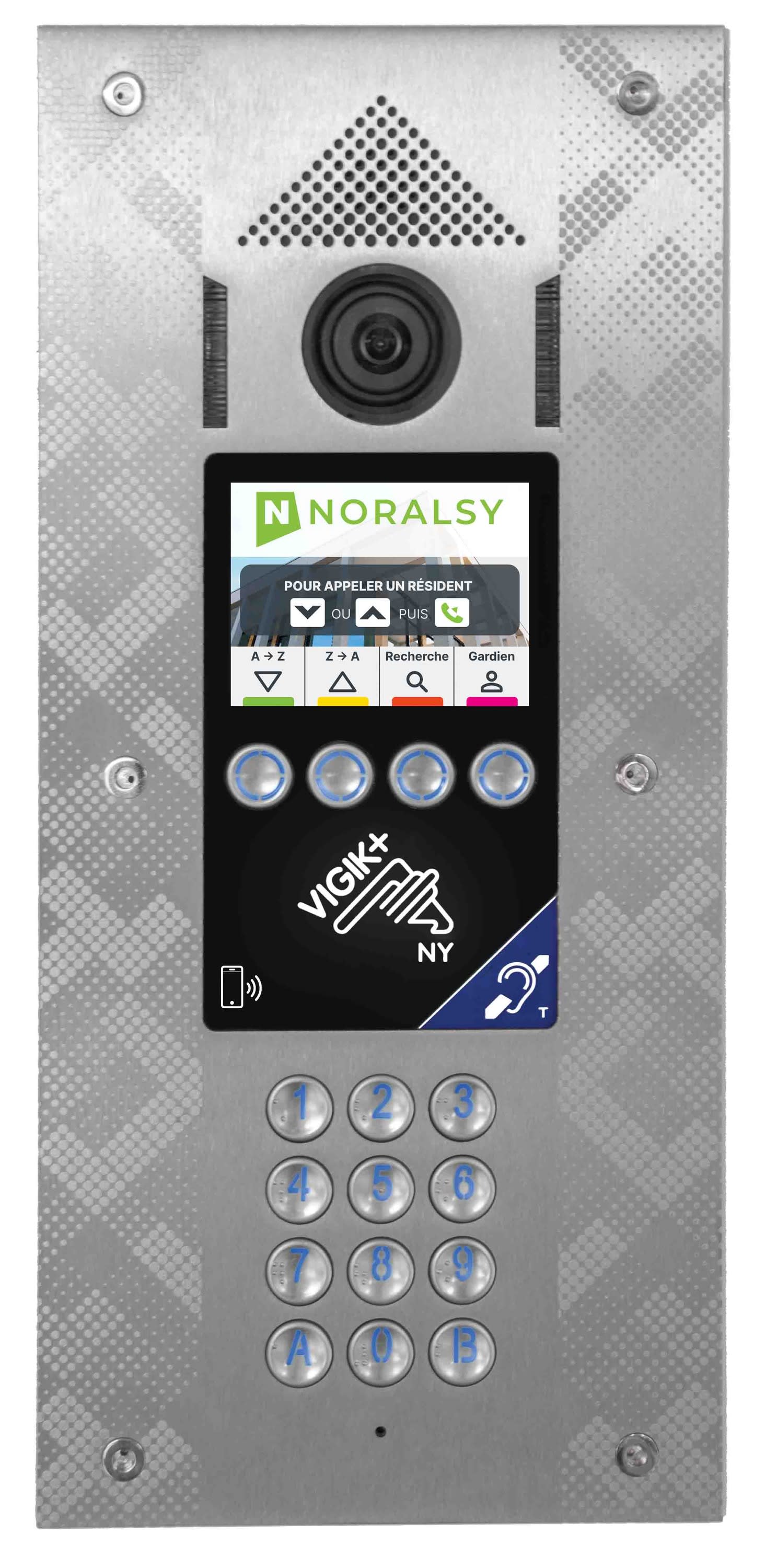 Noralsy - Interphone 4G Pro Grand angle V+ inox encastrement