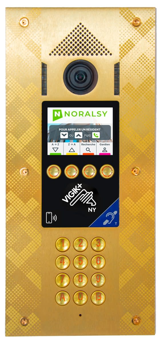 Noralsy - Interphone 4G Pro Grand angle V+ laiton encastrement