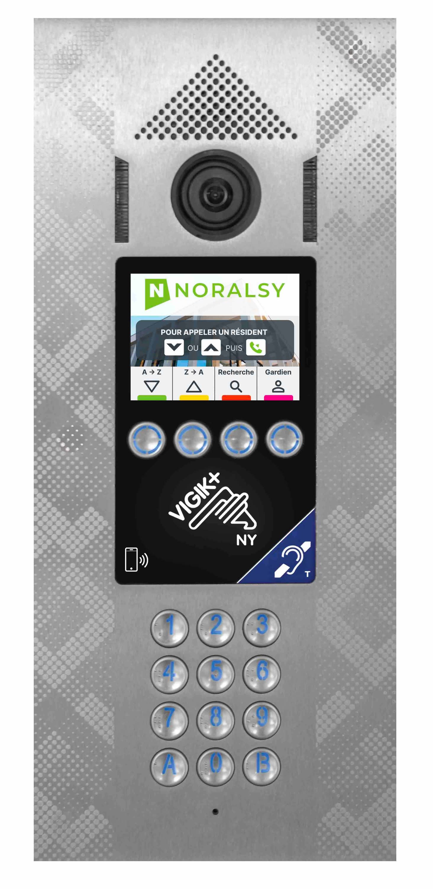 Noralsy - Interphone 4G Pro Grand angle V+ inox poteau technique