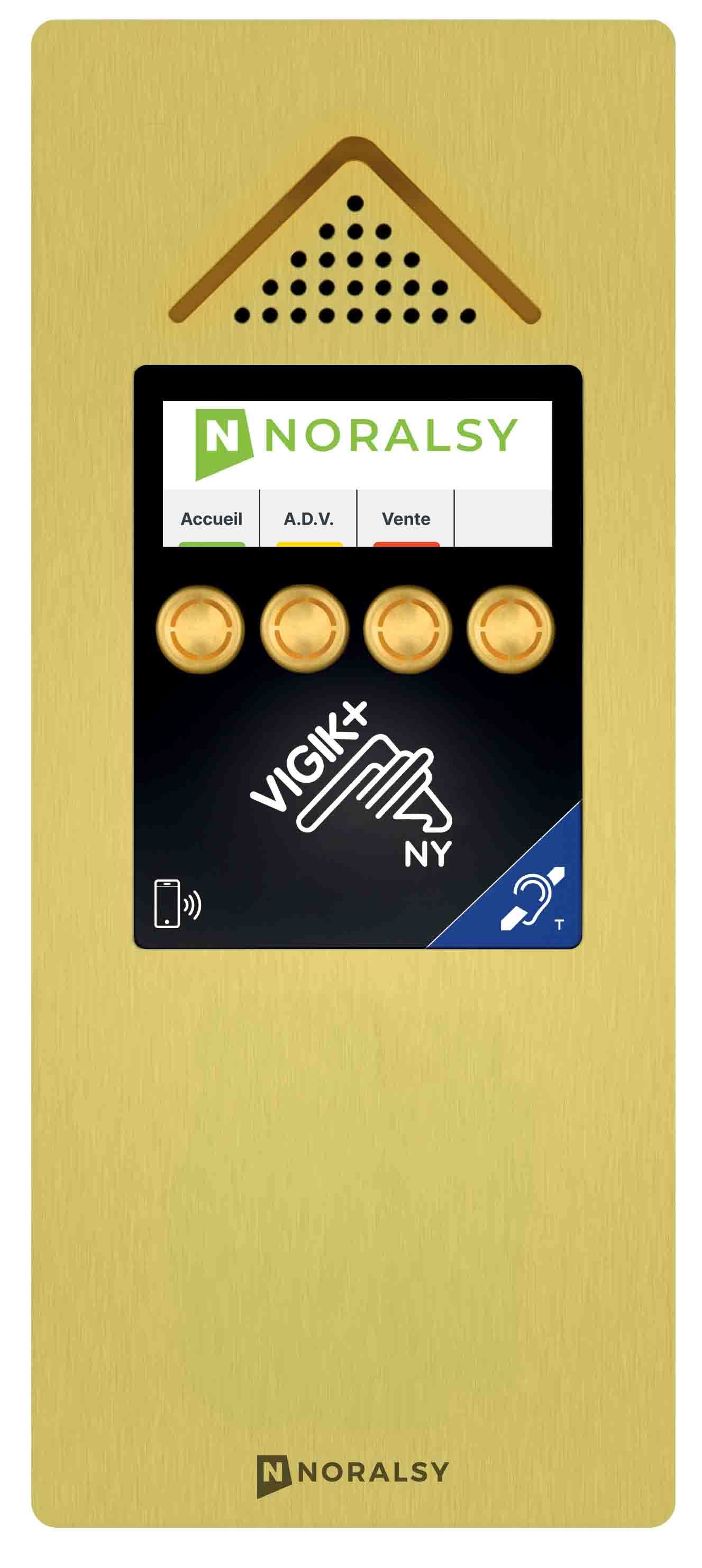 Noralsy - Interphone 4G Touch V+ laiton encastrement prépayé 5 ans