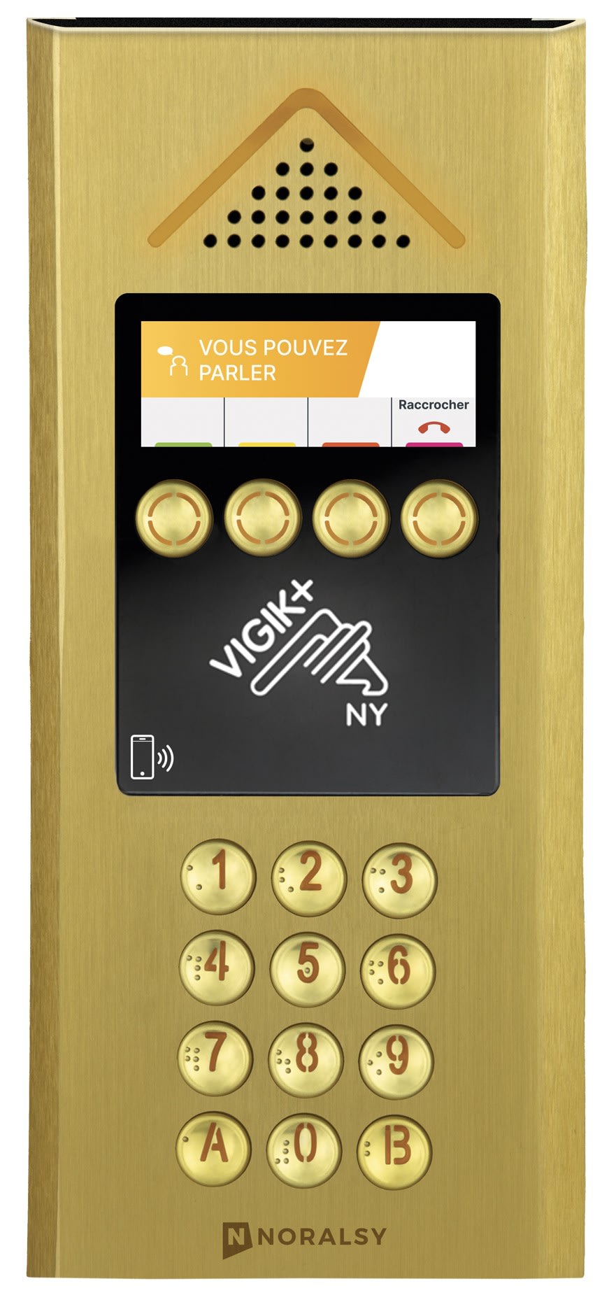Noralsy - Interphone 4G Touch Clavier V+ alu doré encastrement prépayé 10 ans