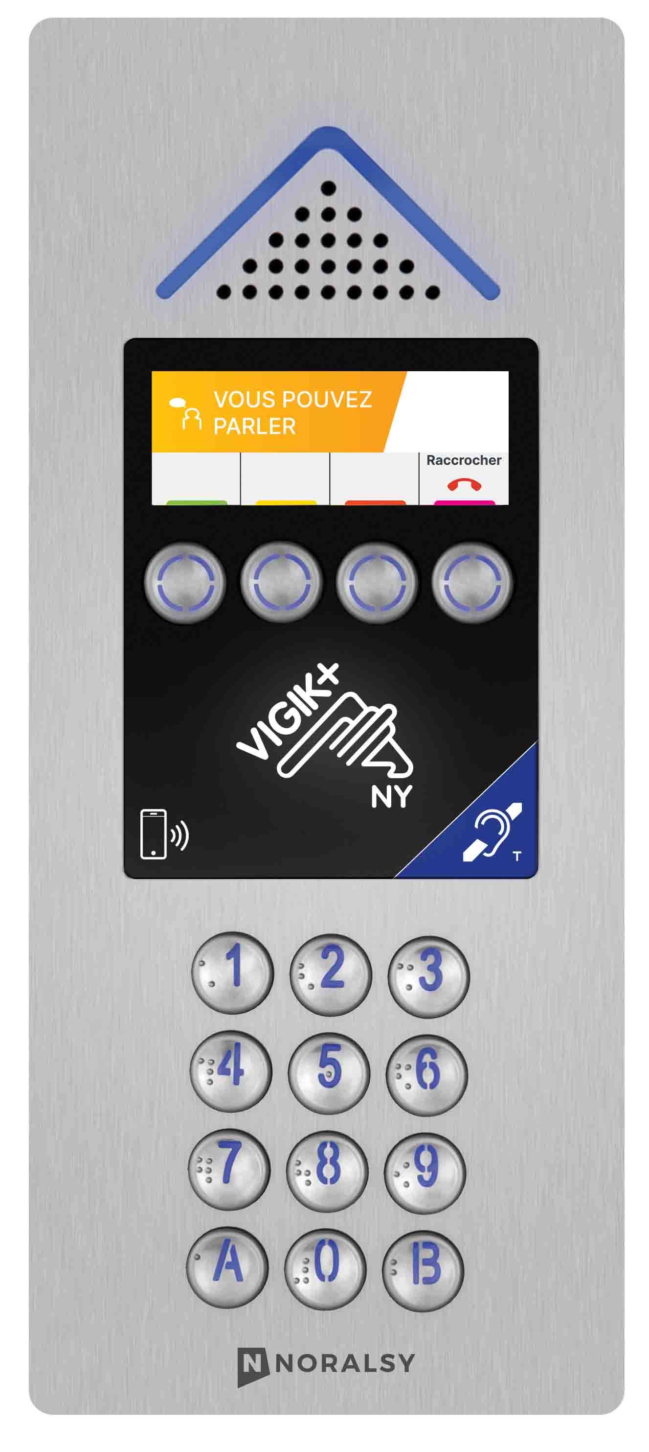 Noralsy - Interphone 4G Touch Clavier V+ laiton encastrement prépayé 10 ans