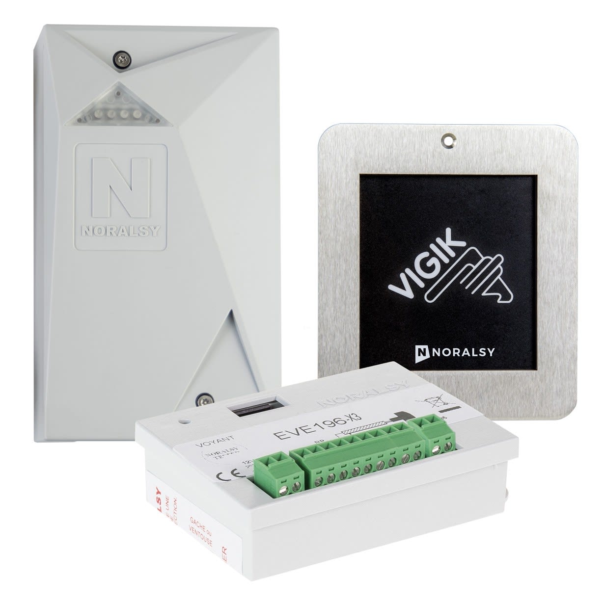 Noralsy - Kit Vigik connectable avec lecteur format modulaire encastrement et modem data