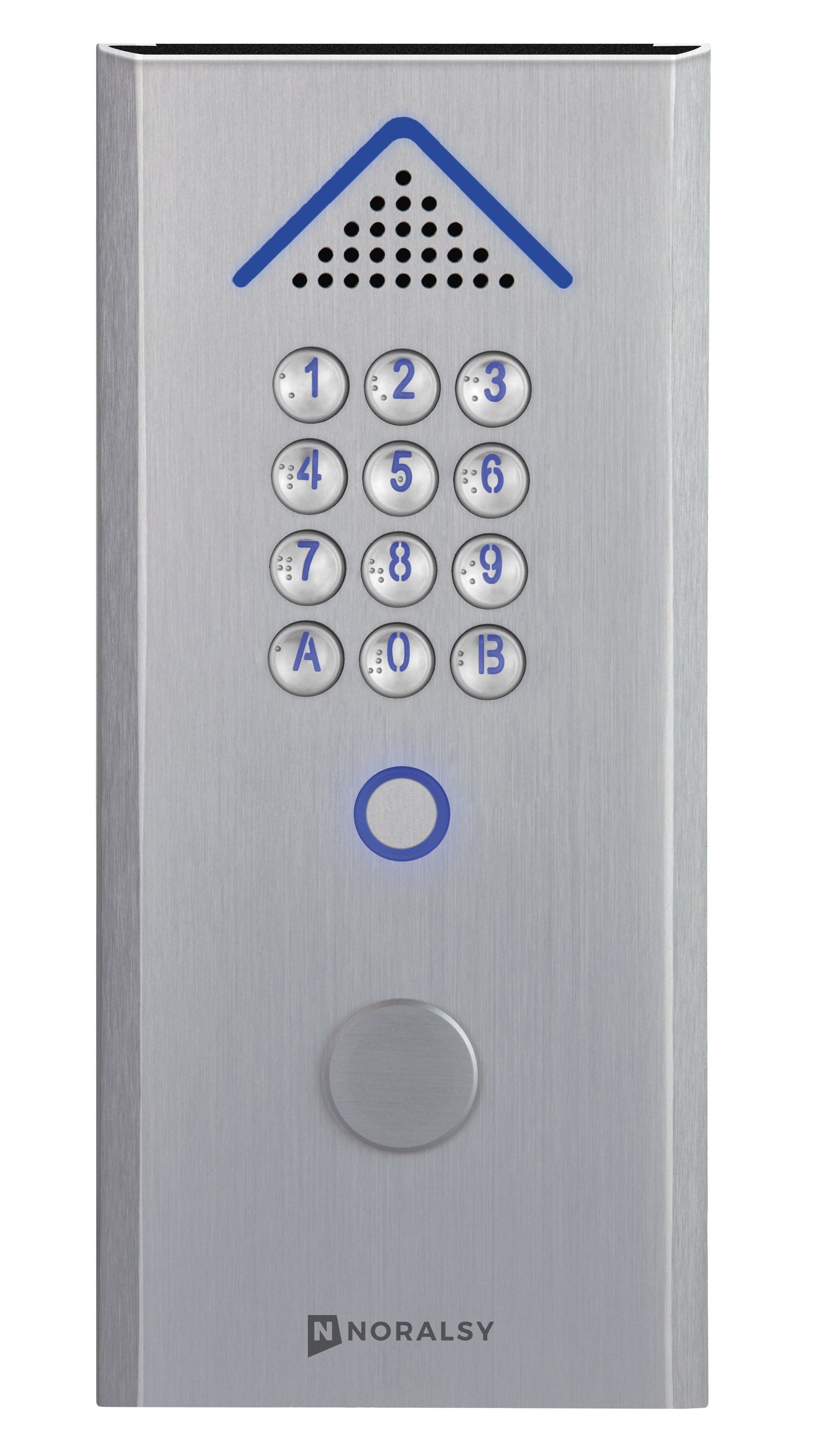 Noralsy - Clavier 4G EASYCONNECT - Alu argent - 2 relais - 10 ans de DATA inclus