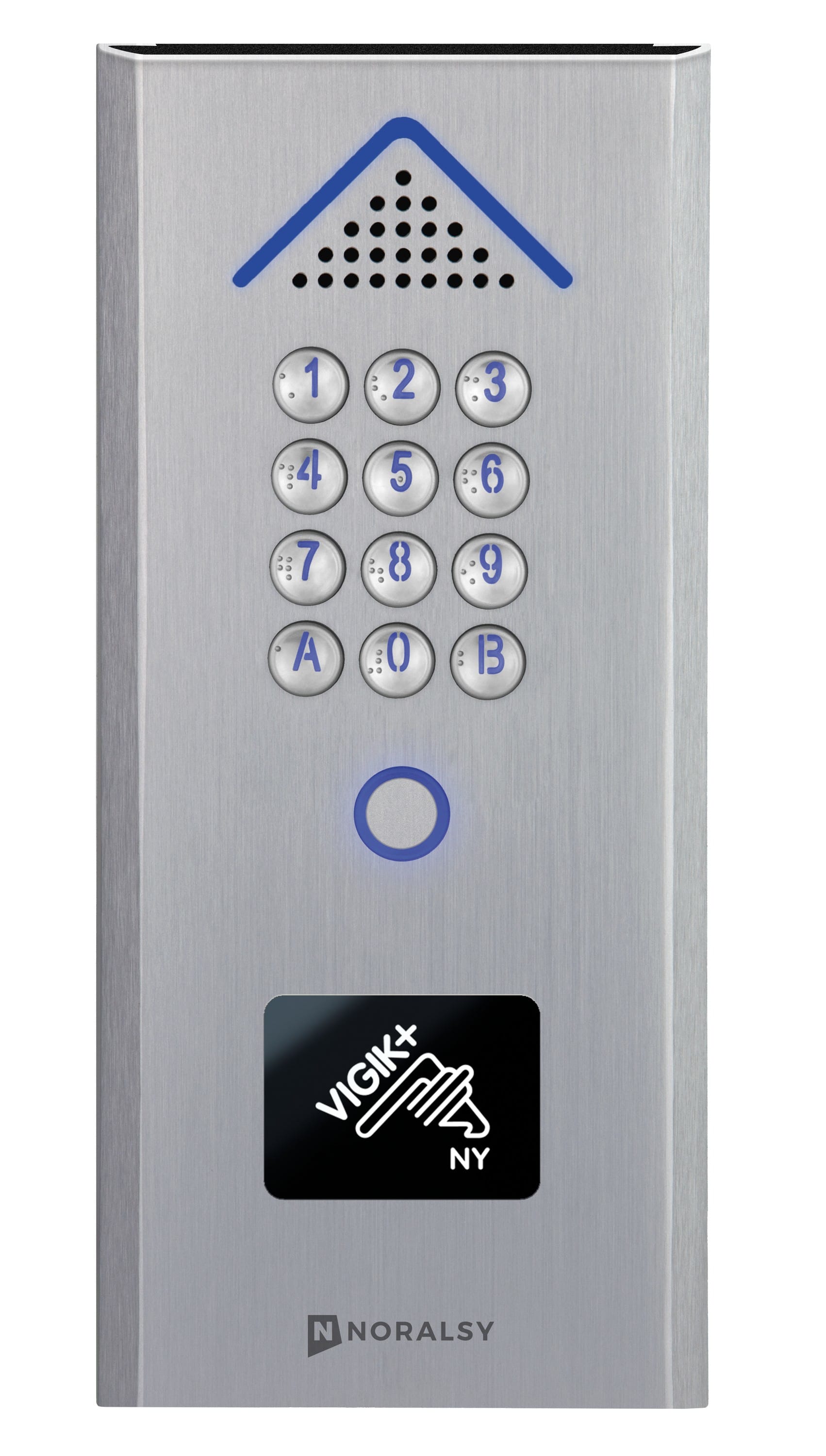 Noralsy - Clavier 4G EASYCONNECT+ - Alu argent - 2 relais - Lecteur Vigik+