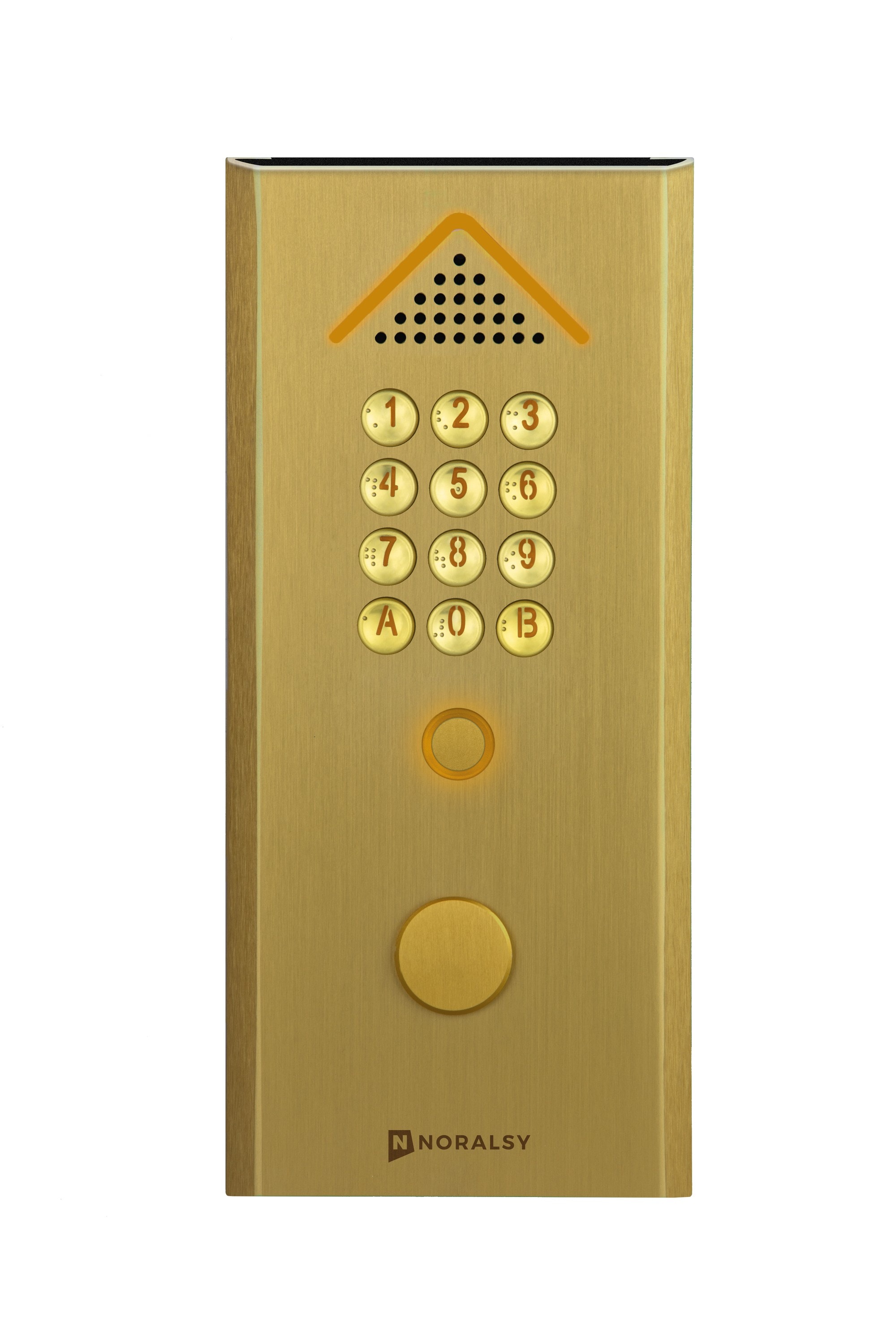 Noralsy - Clavier 4G EASYCONNECT - Alu doré- 2 relais - 10 ans de DATA personnalisé