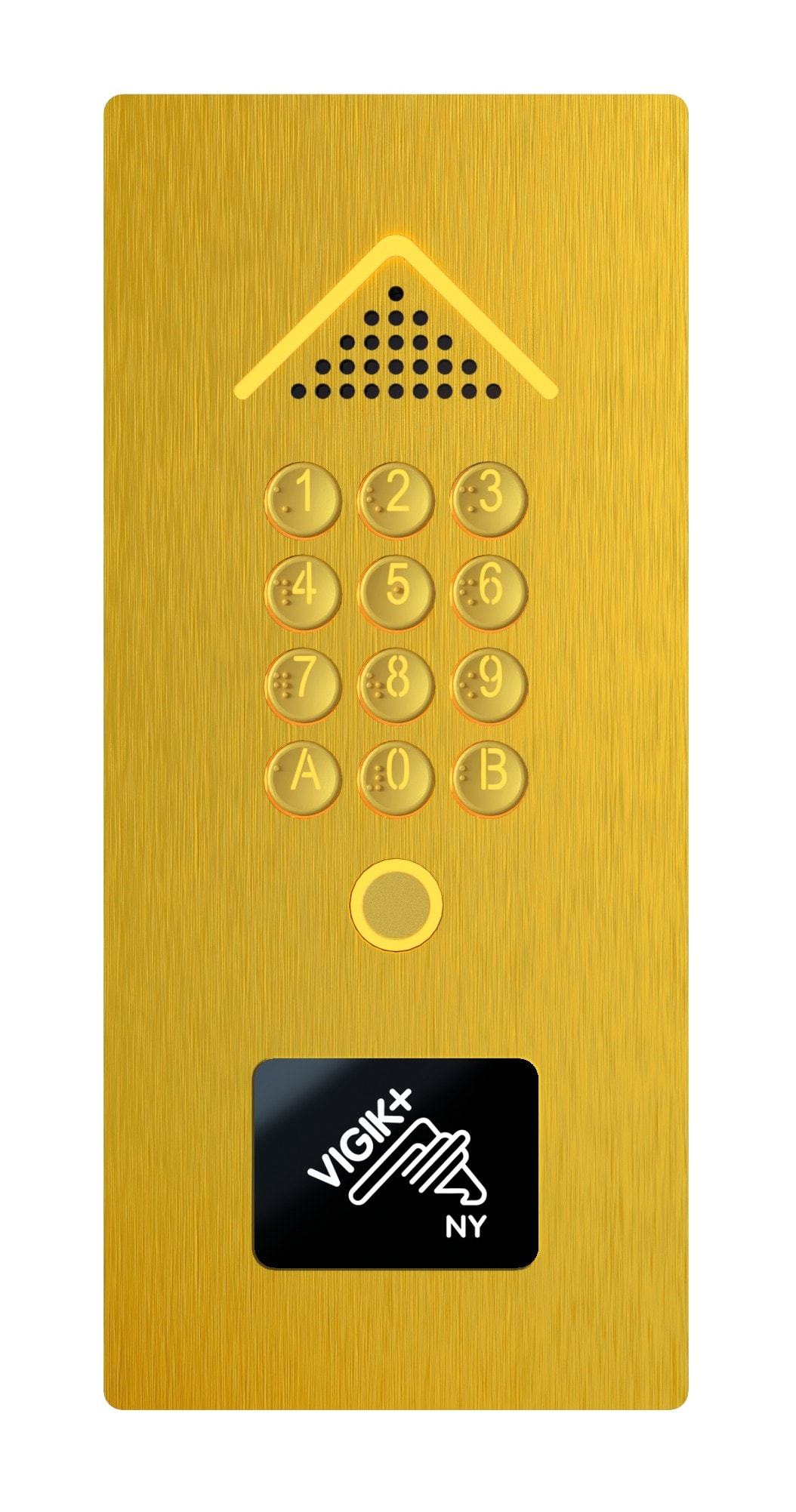 Noralsy - Clavier 4G EASYCONNECT+ - Laiton brossé - 2 relais - Lecteur Vigik+