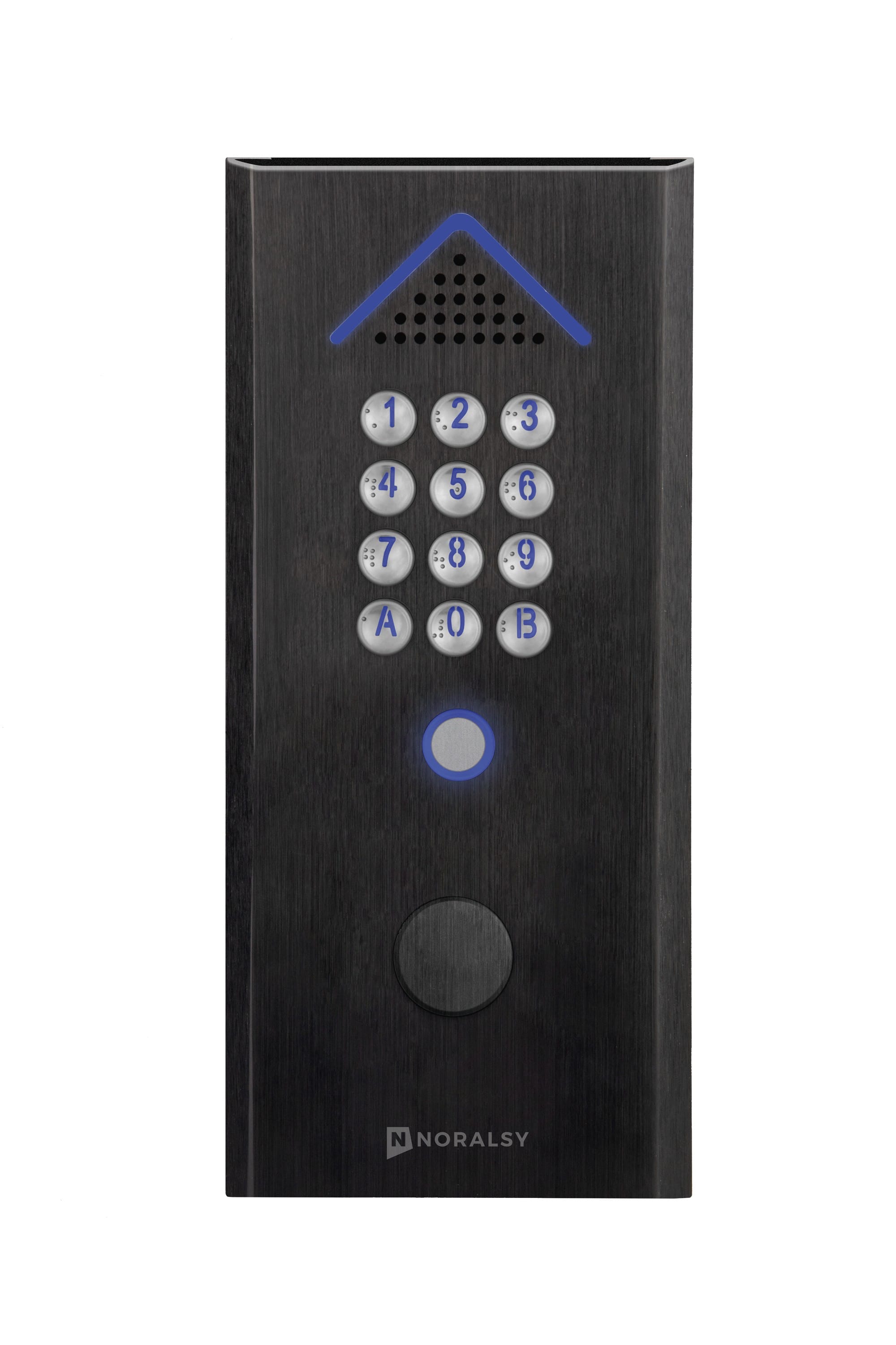 Noralsy - Clavier 4G EASYCONNECT - Alu noir - 2 relais - 10 ans de DATA inclus