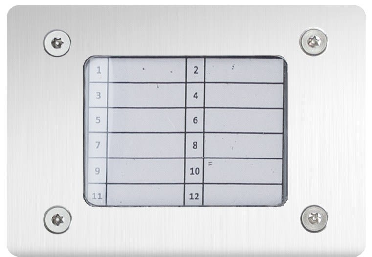 Noralsy - Porte etiquette pour interphone filaire Andy Bp pose en encastrement