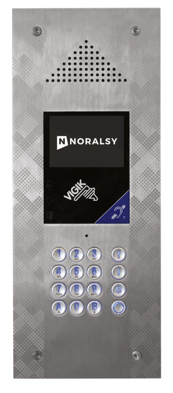 Noralsy - Interphone filaire Andy pinhole inox brossée pose en encastrement