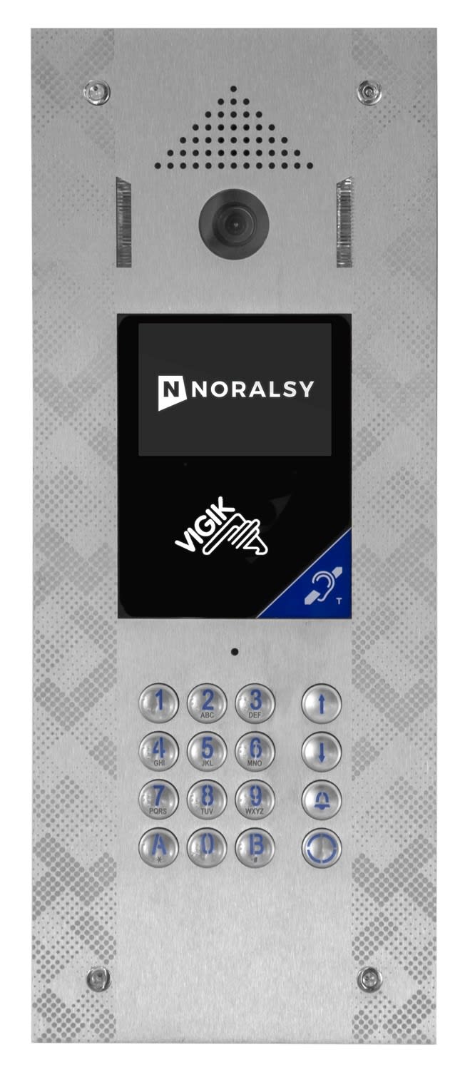 Noralsy - Interphone filaire Andy grand angle inox brossée pose en encastrement