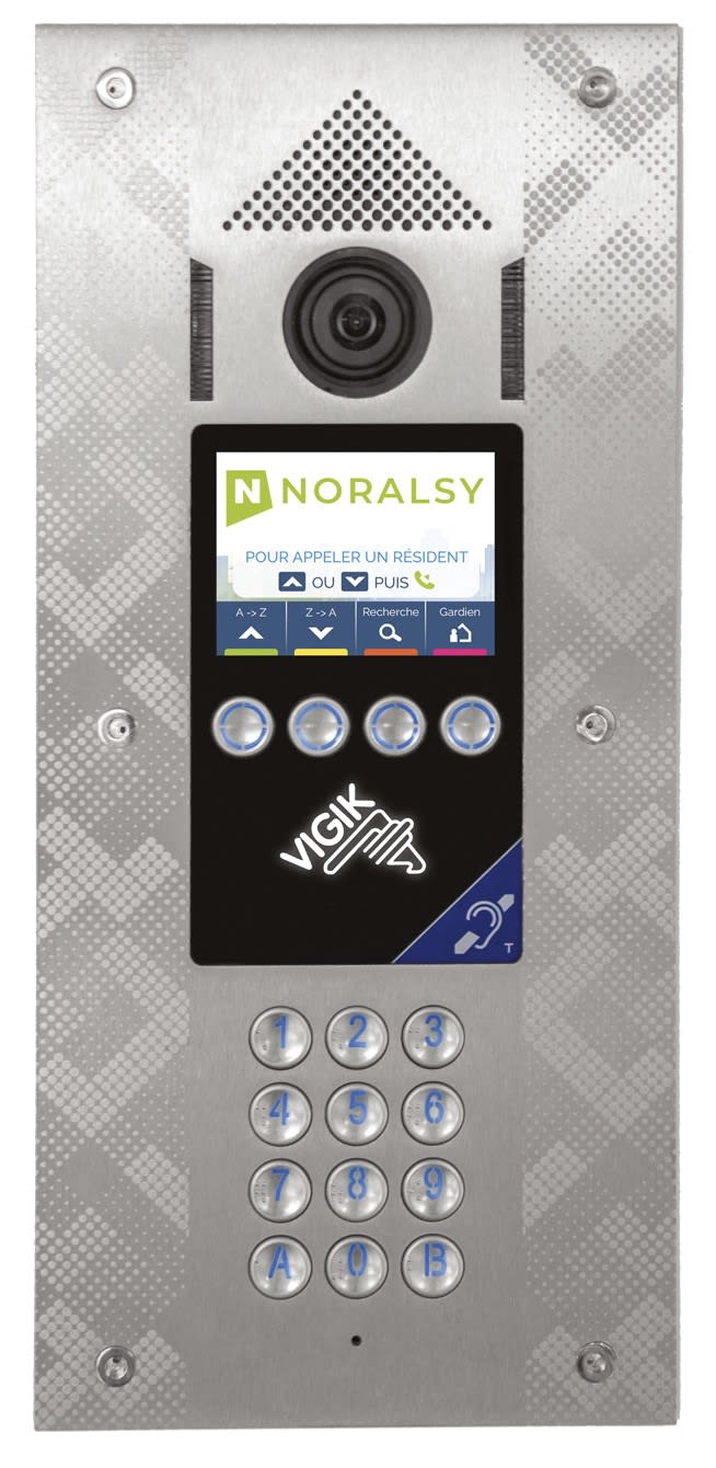 Noralsy - Interphone 4G Pro grand angle inox brossee-sablee pose en encastrement