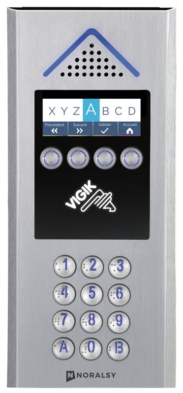 Noralsy - Interphone 4G Mini alu argent pose en encastrement