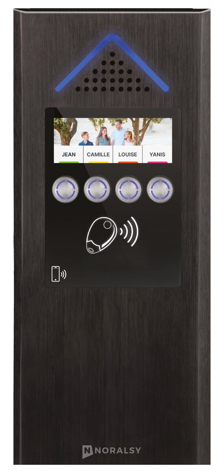Noralsy - Interphone 4G Mini Villa alu noire pose en encastrement et prépayé 10 ans